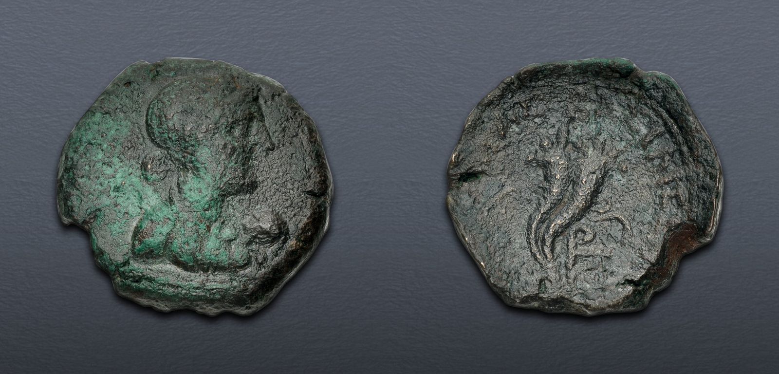 PTOLEMAIC KINGS of EGYPT. Kleopatra VII Thea Neotera, with Ptolemy XV ...