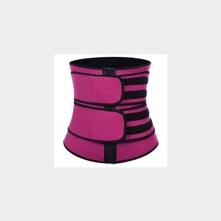 Latex Waist Trainer Abdominal Slimming Belt Compression - Pink