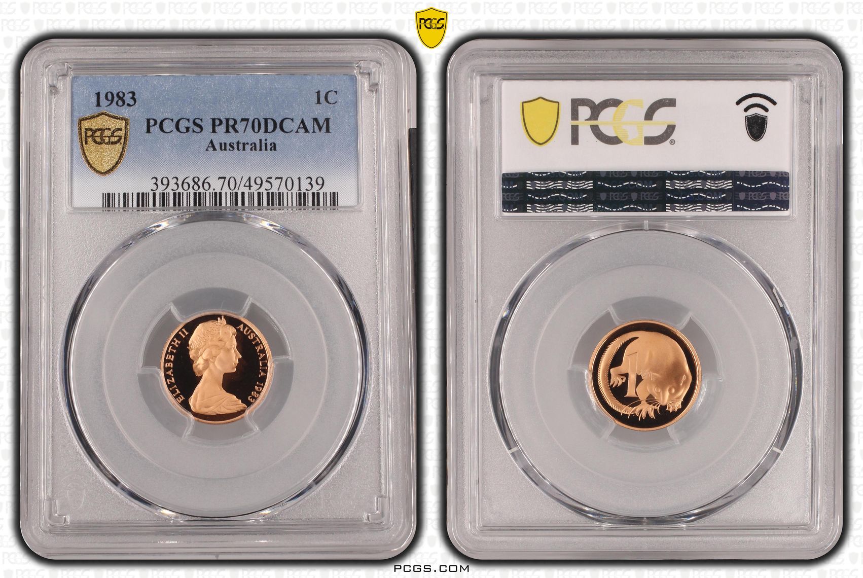 One Cent, 1983, Pcgs Pr70dcam