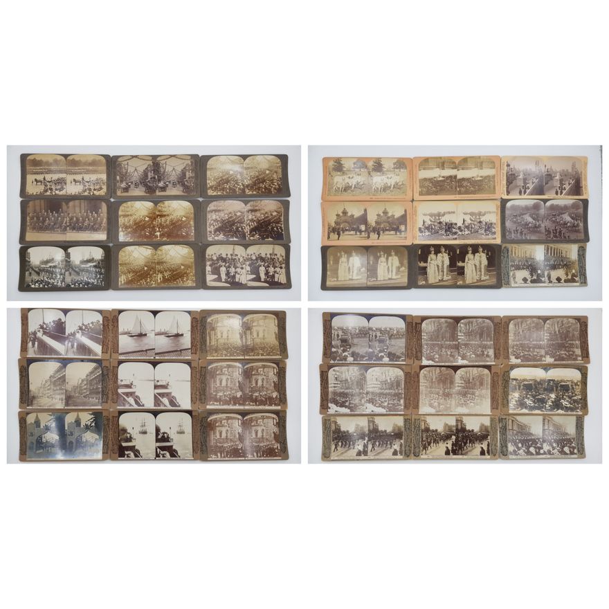 Stereograph Cards - Edward VII Coronation (x36)