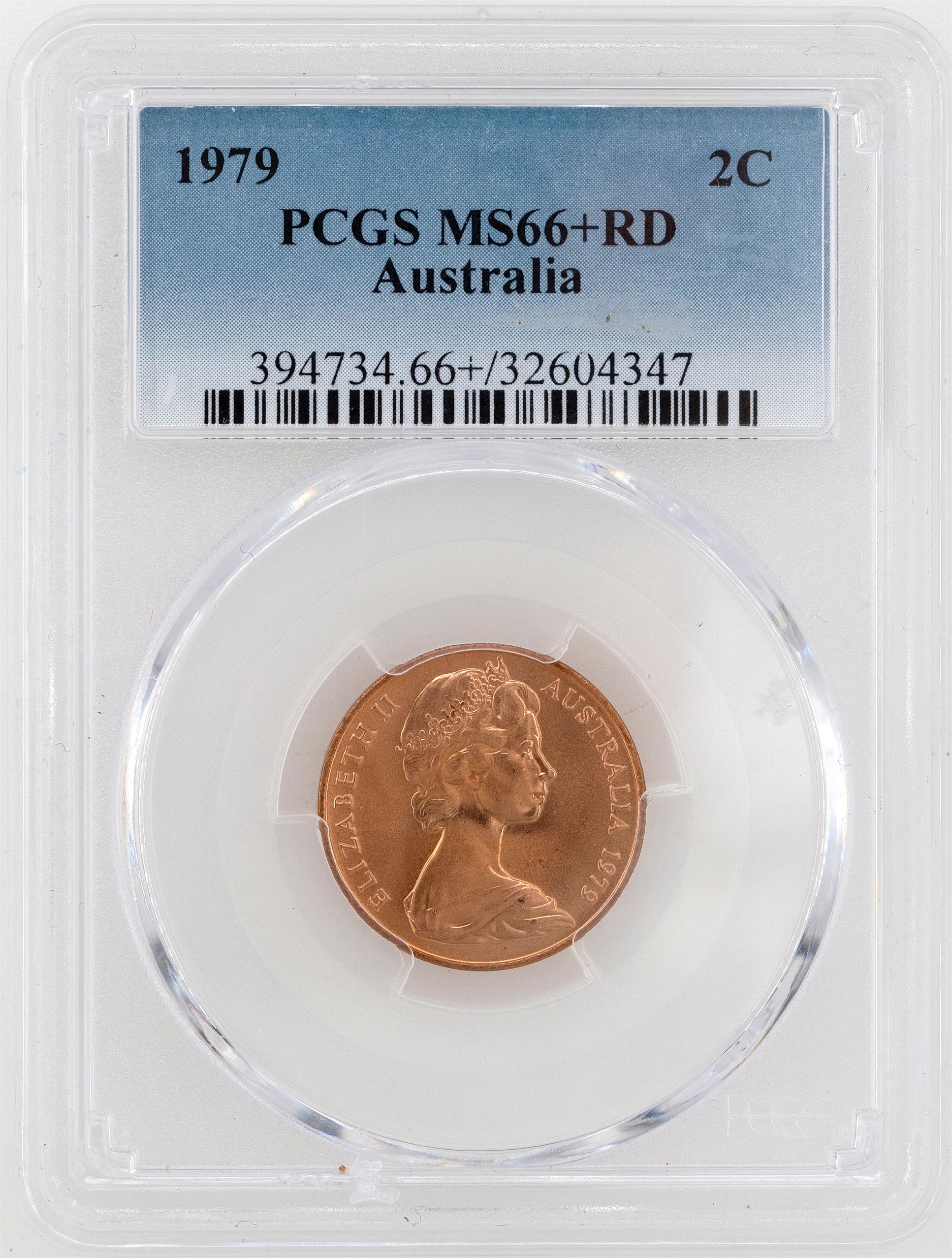 1979 Australia Two Cent, 2c PCGS - MS66+RD -347