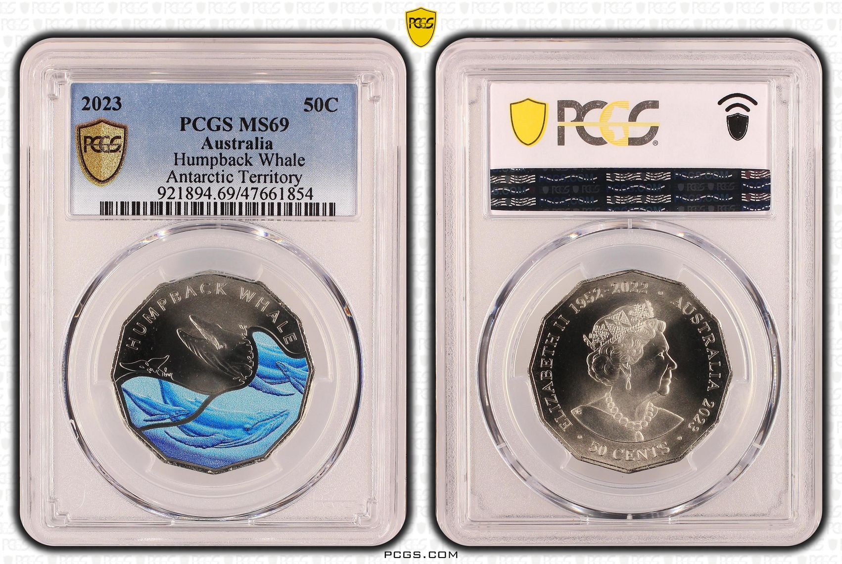 Elizabeth II, Fifty Cent, 2023, PCGS MS69