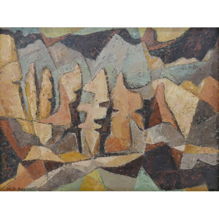 Inez Hill Bailey ''Ochre Canyon'' 1959 Oil