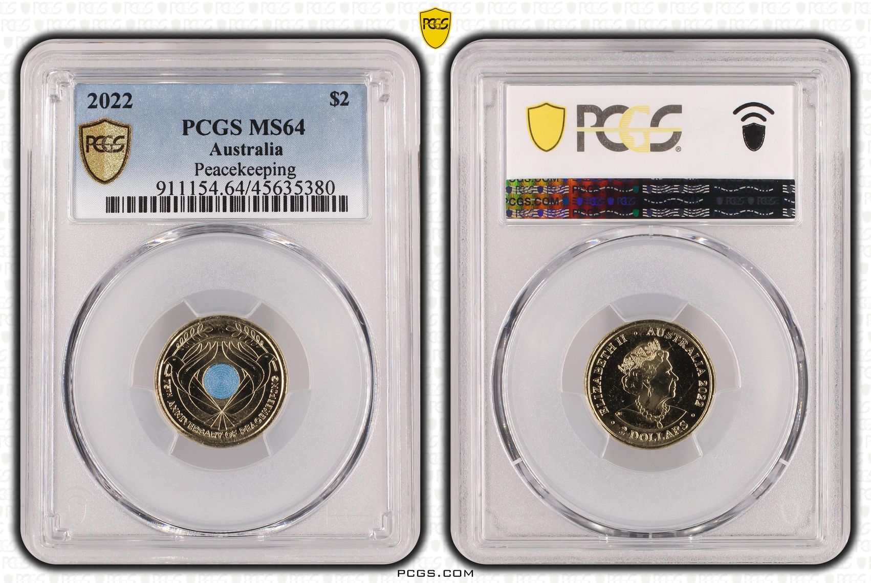 Peacekeeping - Colorized , Two Dollar, 2022, PCGS MS64