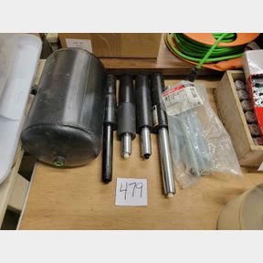 Various office chair air cylinders, new all thread and pressure tank