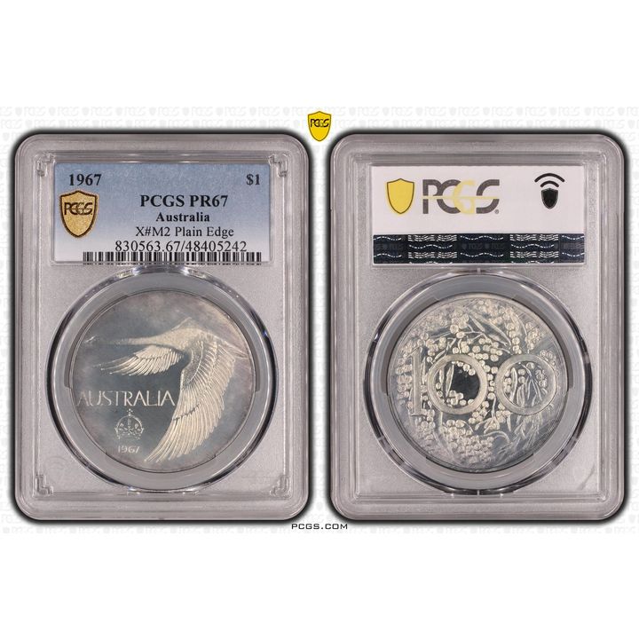 Elizabeth II, X#M2, One Dollar, 1967, PCGS PR67