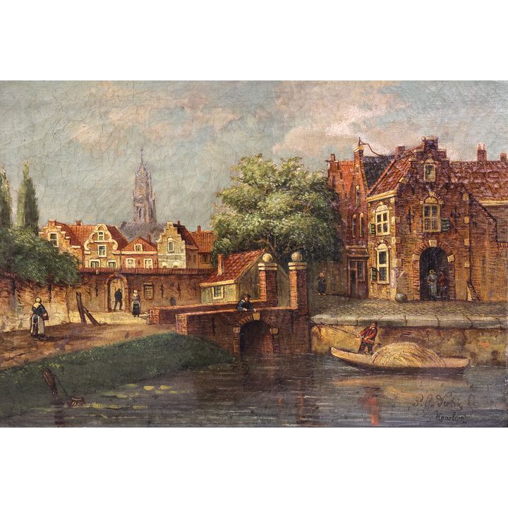 Petrus Gerardus Vertin ''View of Haarlem'' Oil