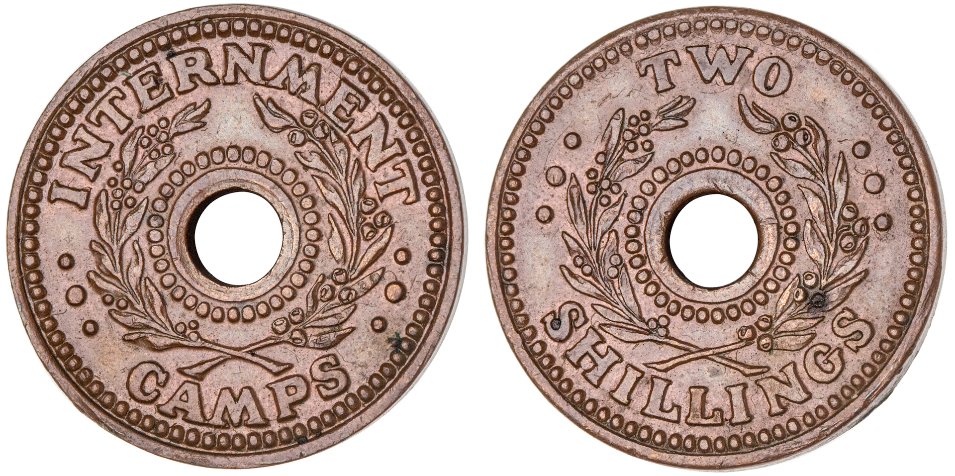 339 · Hay Internment Camp, Two Shillings, 1940 - 1945, gEF
