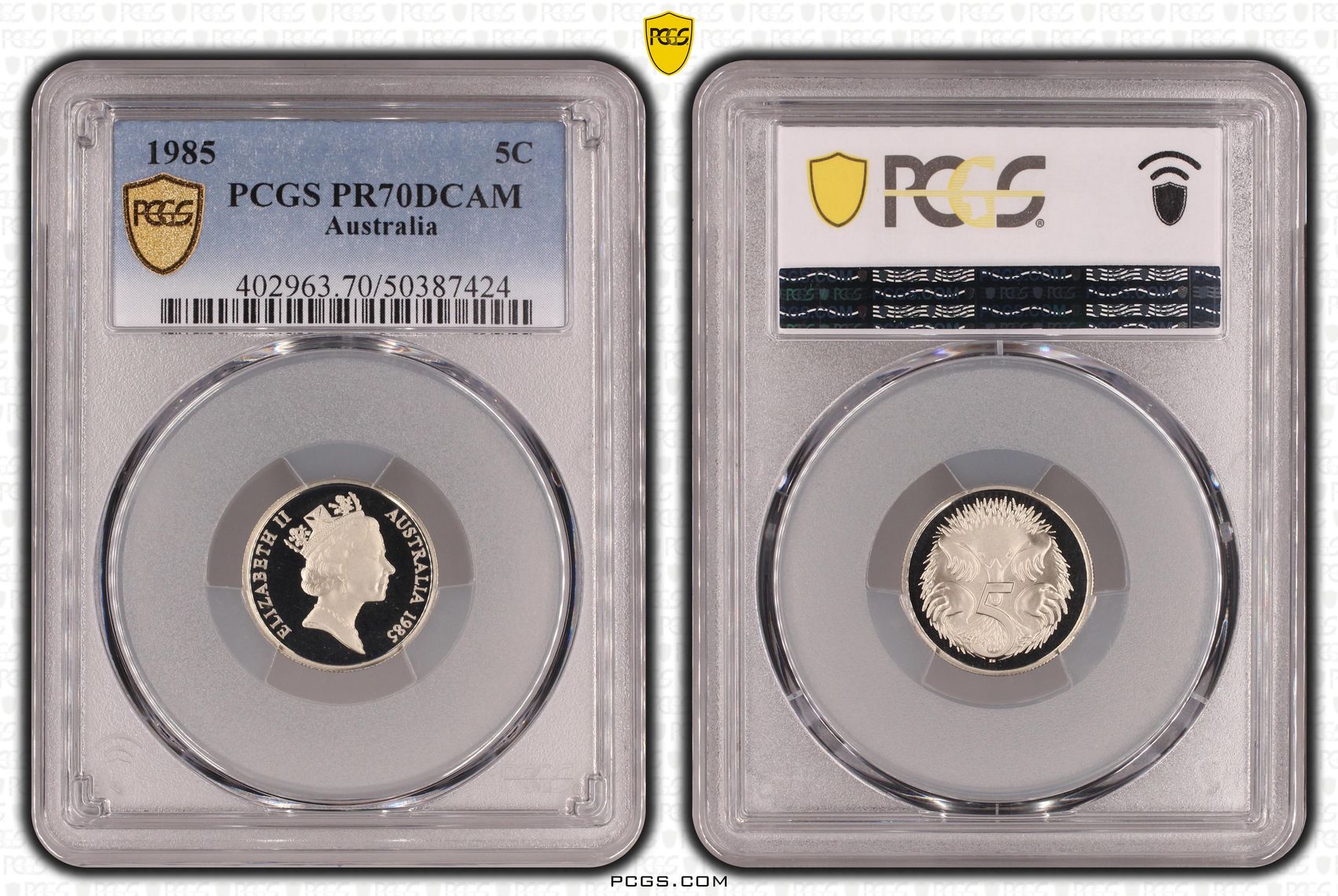 Pop 12/0, Five Cent, 1985, Pcgs Pr70dcam