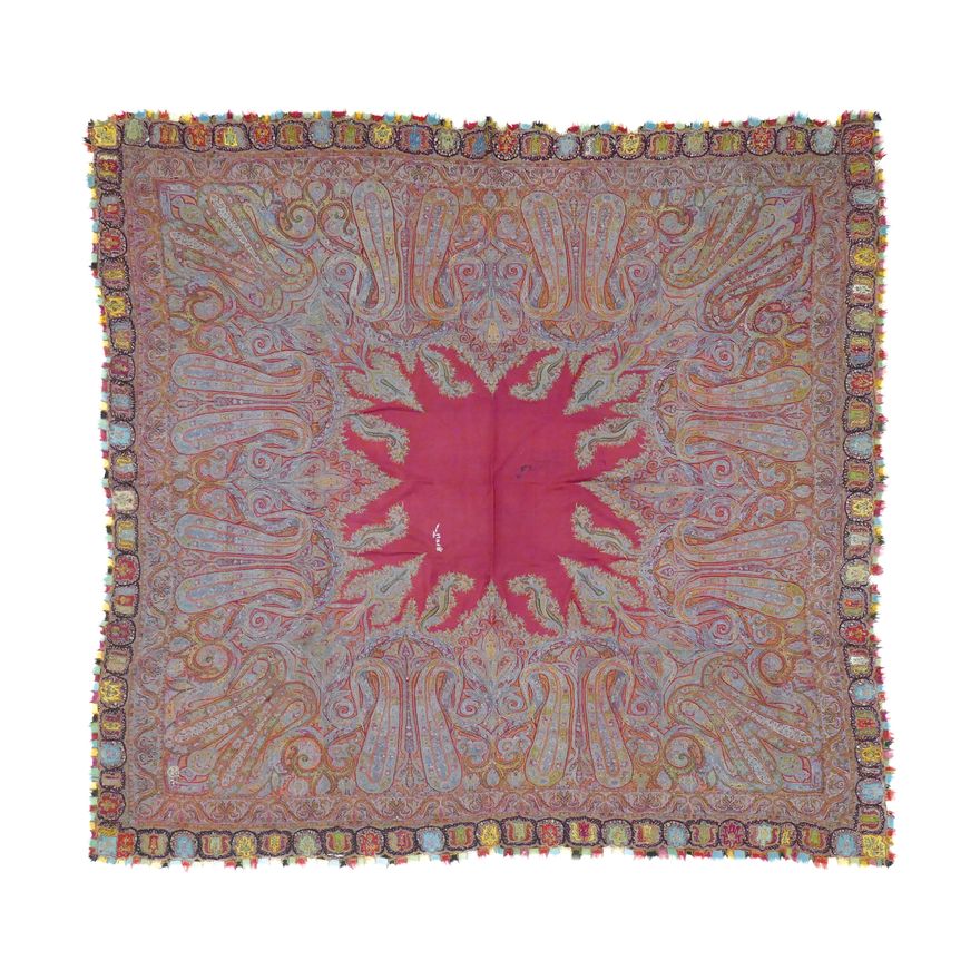 North Indian Hand-Made Kashmir Paisley Shawl