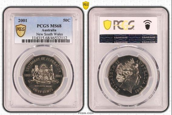 New South Wales, Fifty Cent, 2001, PCGS MS68