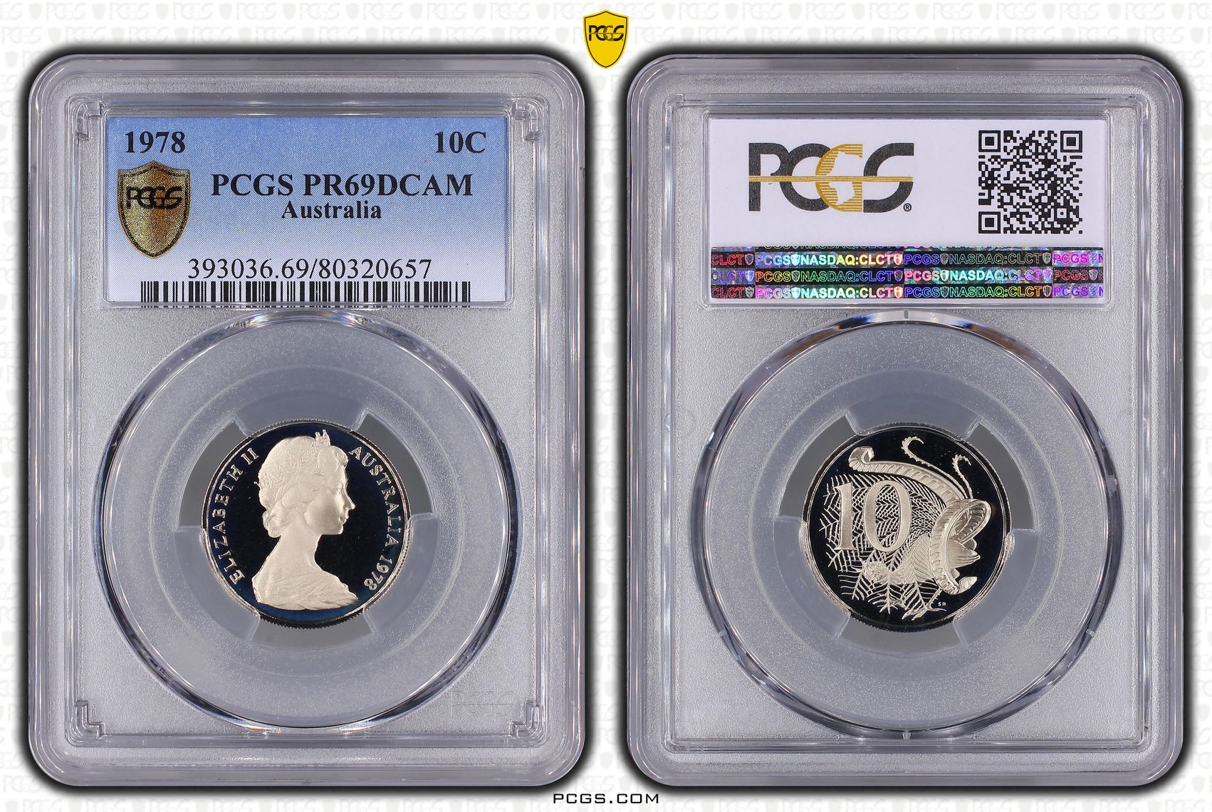 , Ten Cent, 1978, Pcgs Pr69dcam