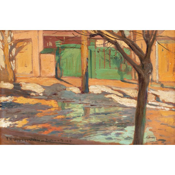 Feliks Michał Wygrzywalski | Rostów – Widok z okna, 1918 r.