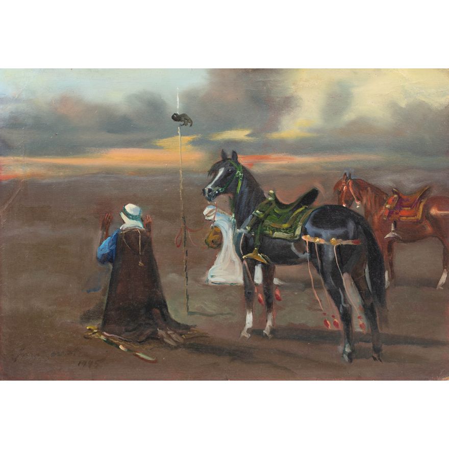 Jerzy Kossak | Modlitwa na pustyni, 1945 r.