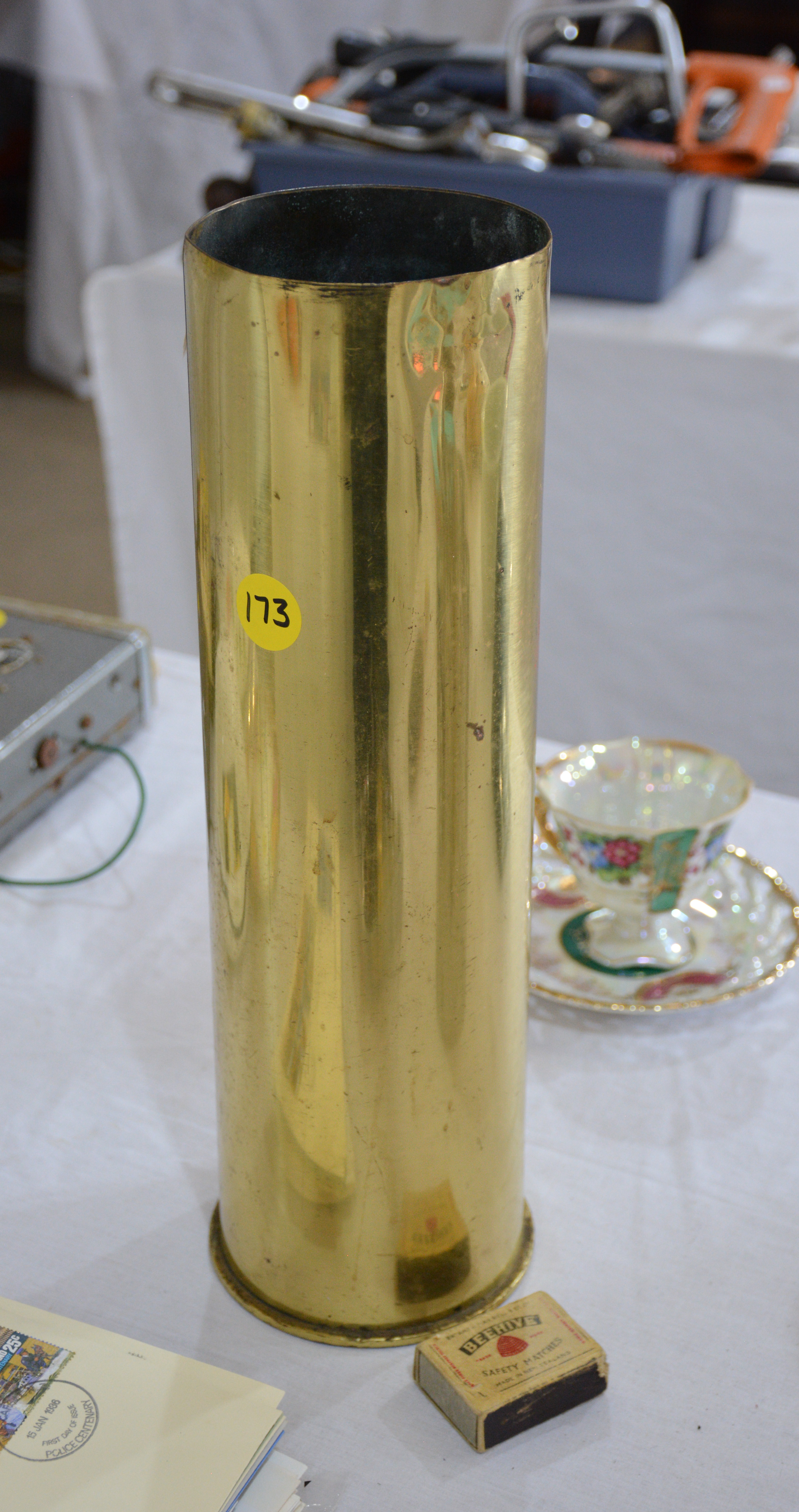 Large Expended Brass Mortar Shell — sold at auction in New Zealand for $45