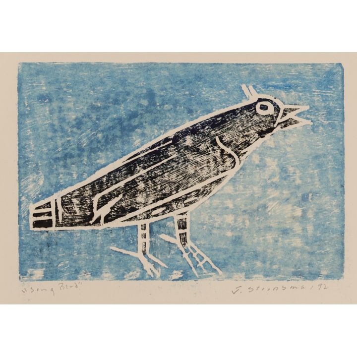 Jay Steensma ''Song Bird'' 1992 Woodcut 11''x14'' Sheet