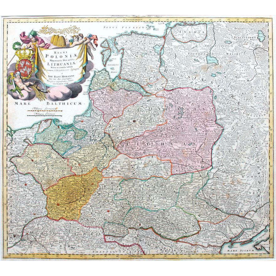 Johann Baptist Homann | Regni Poloniae Magnique Ducatus Lithuaniae…