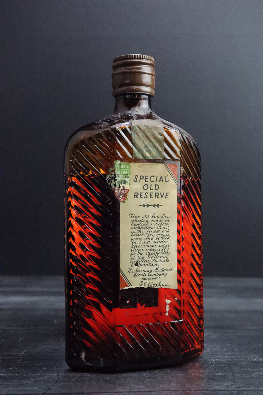 Harry E. Wilken 'Special Old Reserve' Bourbon (Prohibition Era