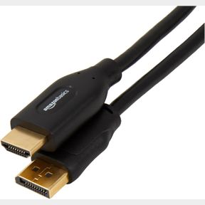AMAZON BASICS DISPLAYPORT TO HDMI CABLE, UNI-DIRECTIONAL, 4K@30HZ, 1920X1200, 1080P, 6 FT, BLACK