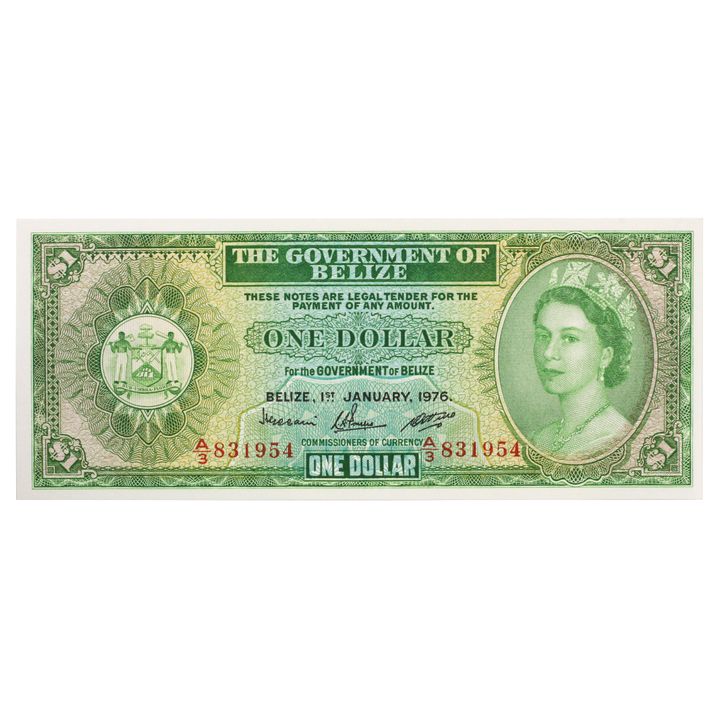 Belize, Elizabeth II, One Dollar, 1976, Uncirculated