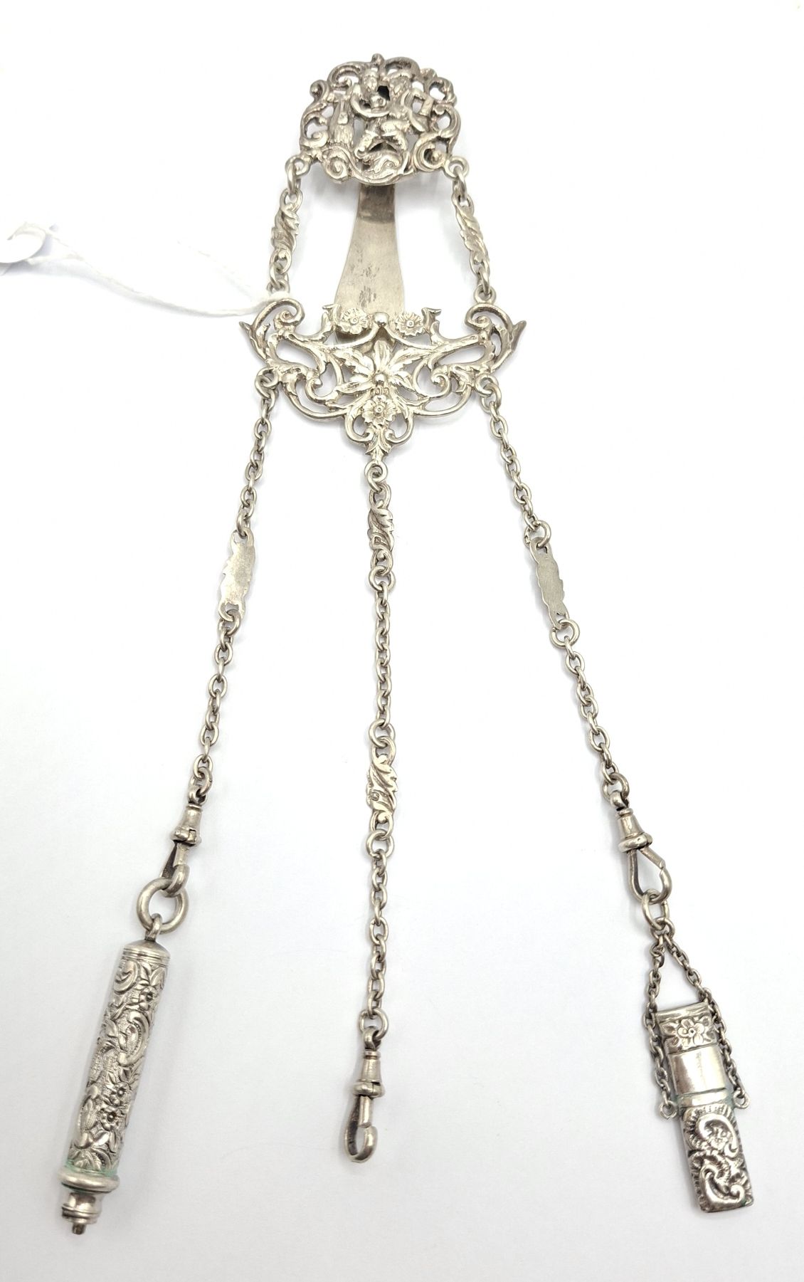186 · VICTORIAN STERLING SILVER CHATELAINE