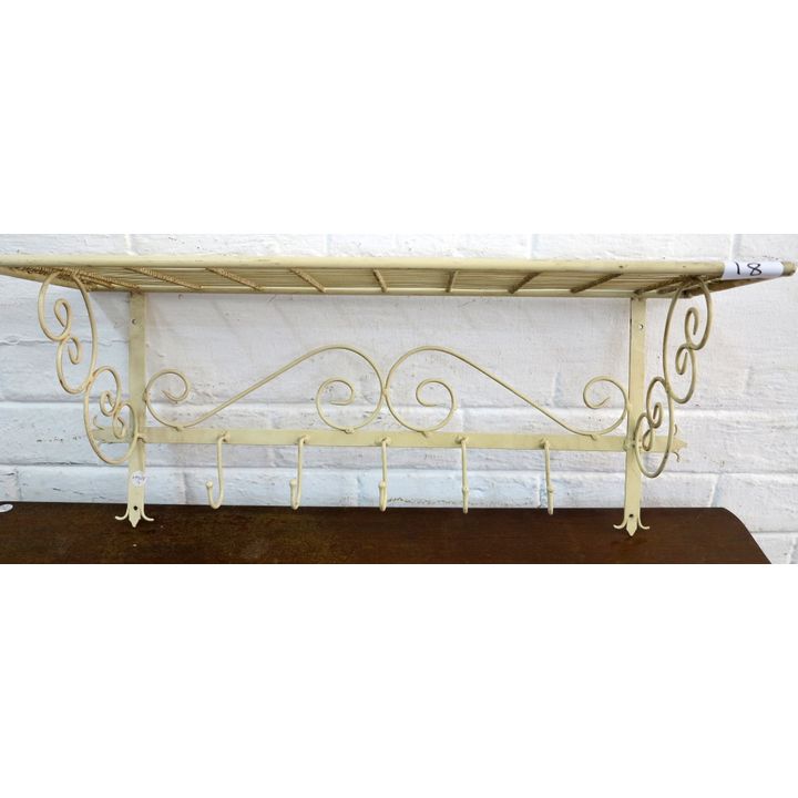 2 METAL WALL SHELVES