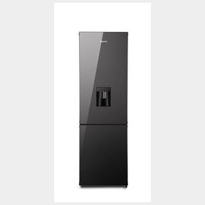 Hisense - 269L Bottom Freezer Fridge with Water Dispenser-Black - Glass cracked in front + top door cracked inside
