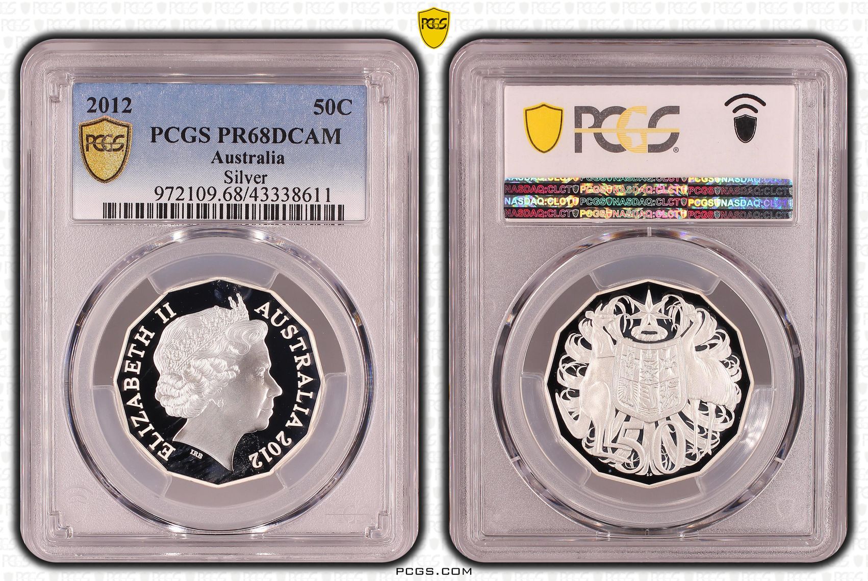 Silver, Fifty Cent, 2012, PCGS PR68DCAM