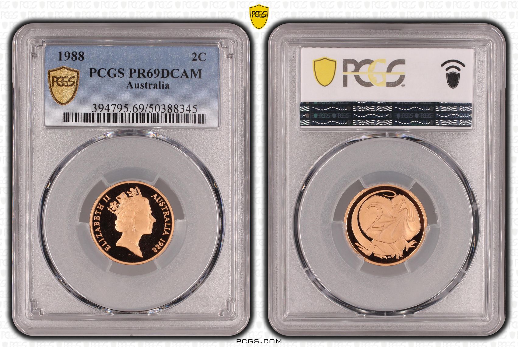 Two Cent, 1988, Pcgs Pr69dcam