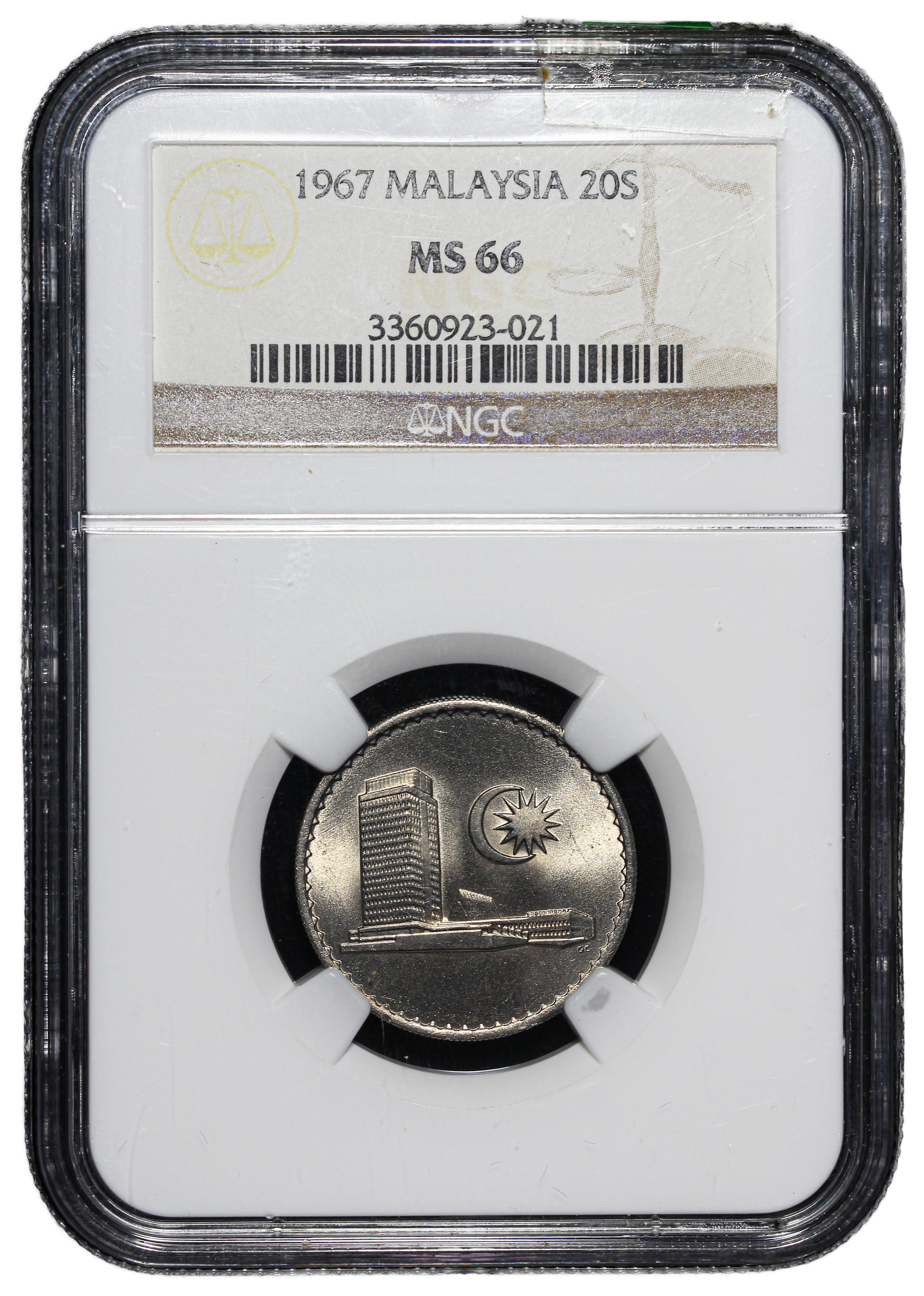 Malaysia, 1967, 20 sen, NGC MS66. | Unique World Coin Sdn Bhd