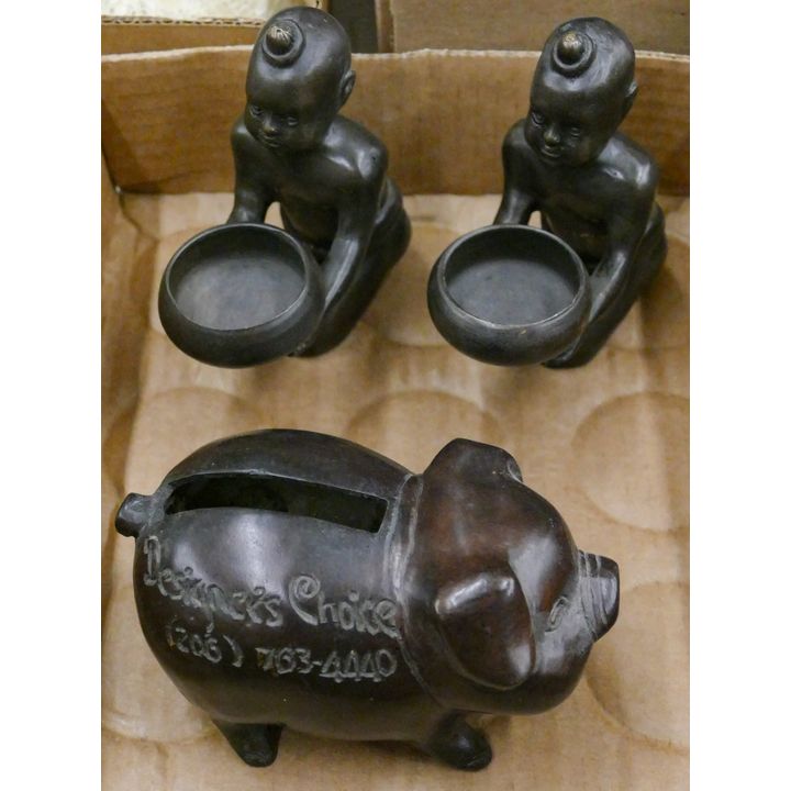 Box Bronze Piggy Bank etc.
