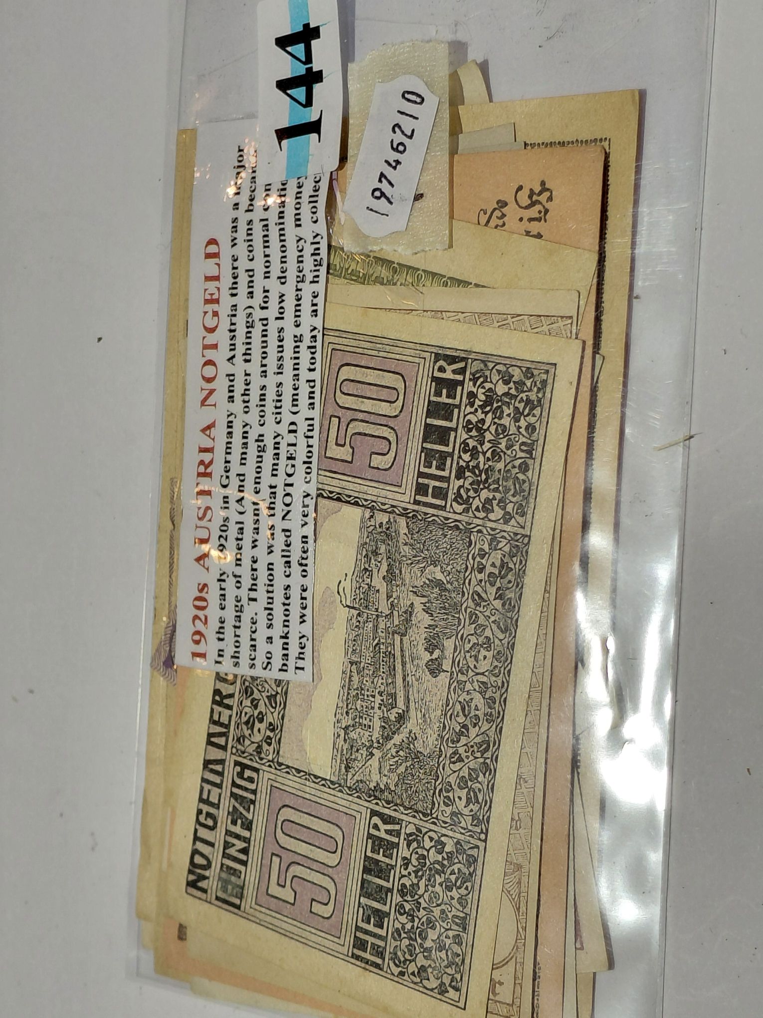 144 · NOTGELD EMERGENCY MONEY BANKNOTES