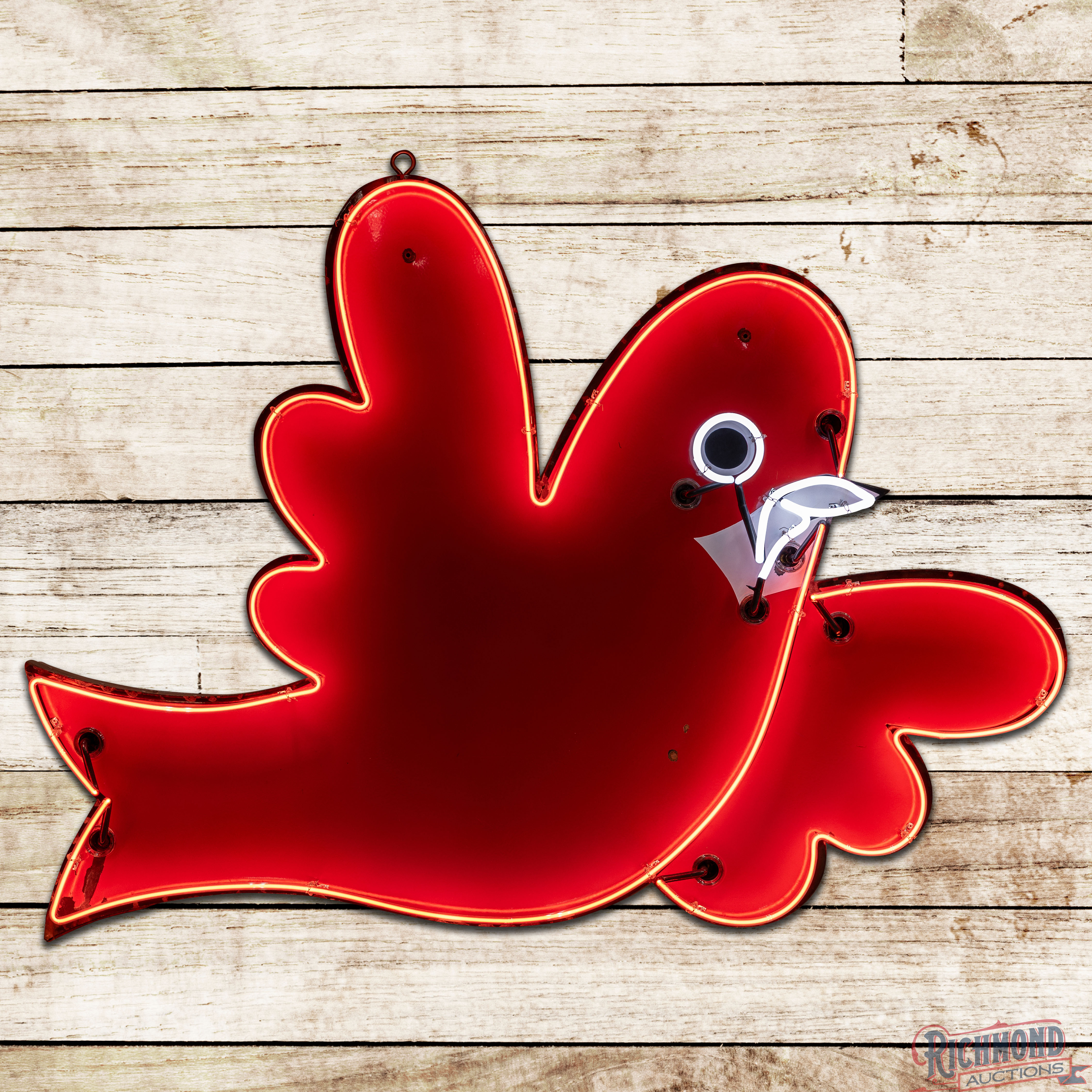 Red Bird 5.5' Die Cut Single Sided Porcelain Factory Neon Sign ...