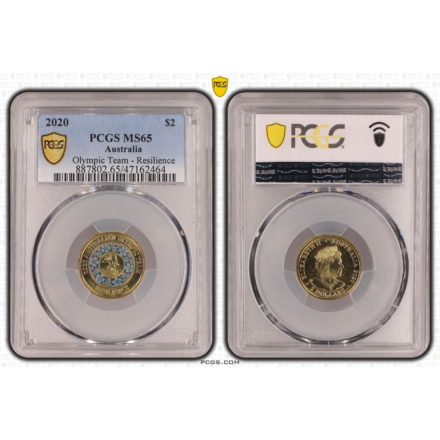 Olympic Team - Resilience, Two Dollar, 2020, PCGS MS 65