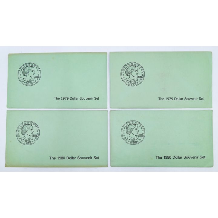 4pc US 1979-80 Dollar Souvenir Coin Set $12 Total