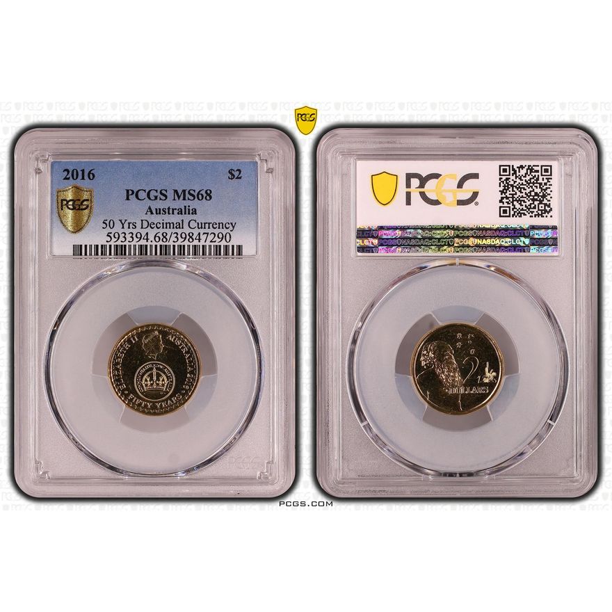 50 Yrs Decimal Currency, Two Dollar, 2016, PCGS MS68