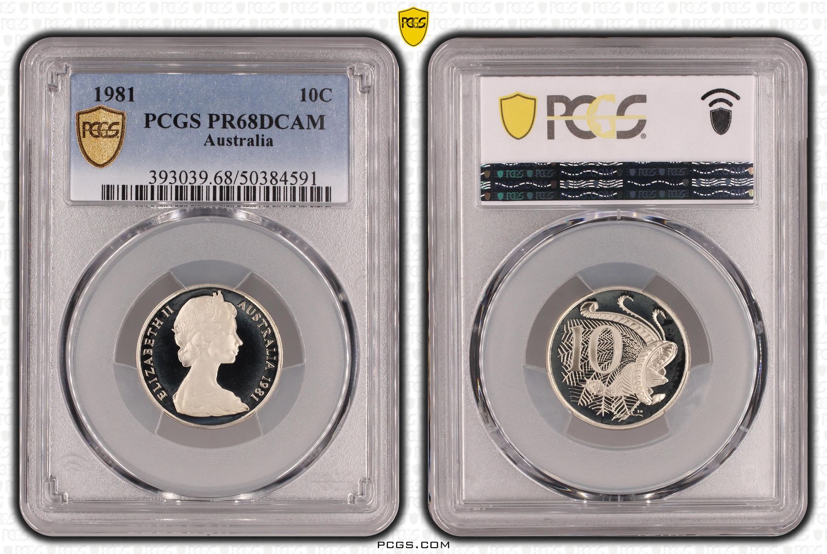 Ten Cent, 1981, Pcgs Pr68dcam