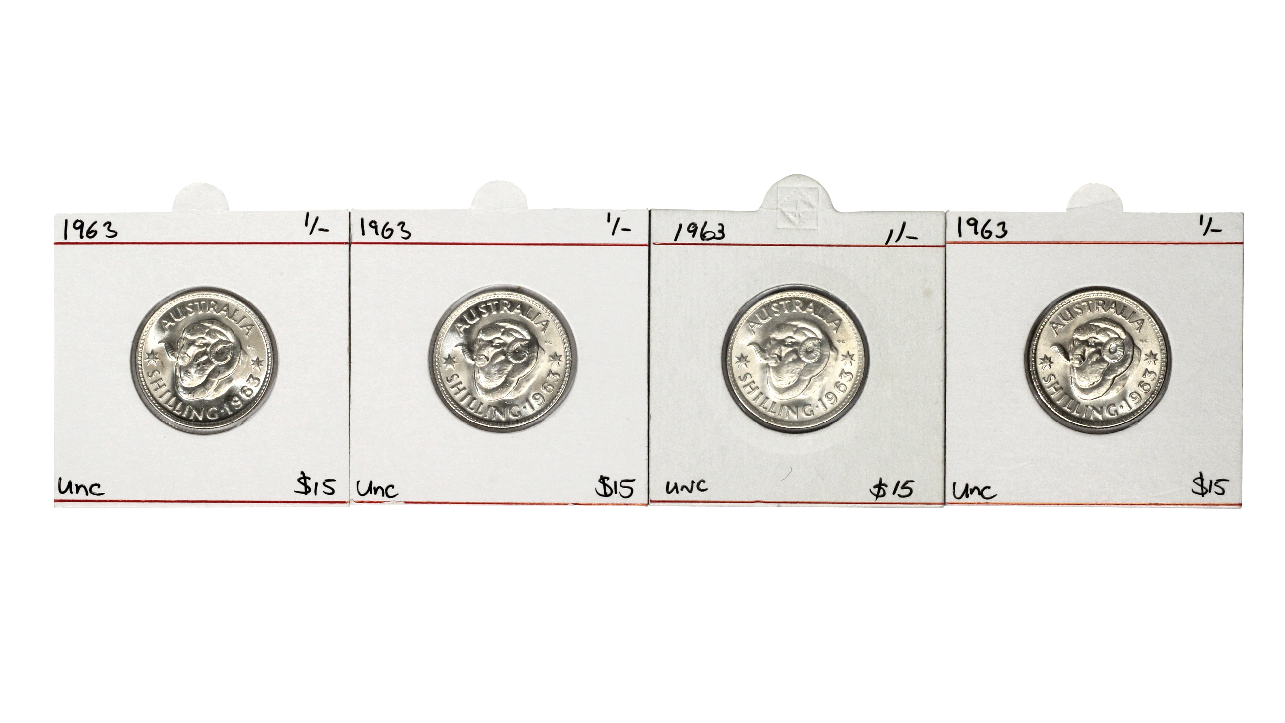 1021. · Group, Shillings, 1963, aUNC - UNC