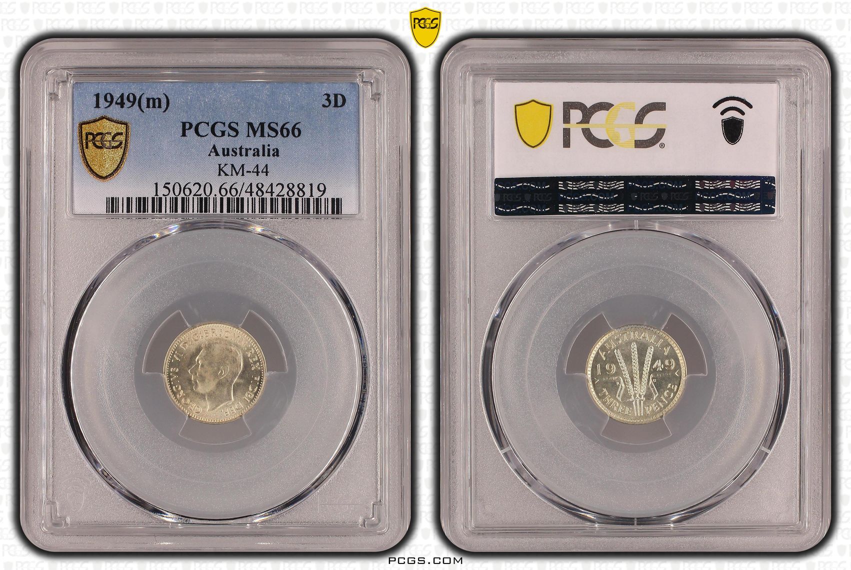 Threepence, 1949(m) POP Report 3/0, PCGS MS 66