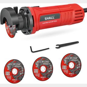SHALL 3 INCH HIGH-SPEED CUT OFF TOOL, 3.5 AMP METAL CUTTER TOOL WITH 3PCS MULTIFUNCTIONAL CUTOFF WHEELS, 24000RPM ELECTRICL METAL