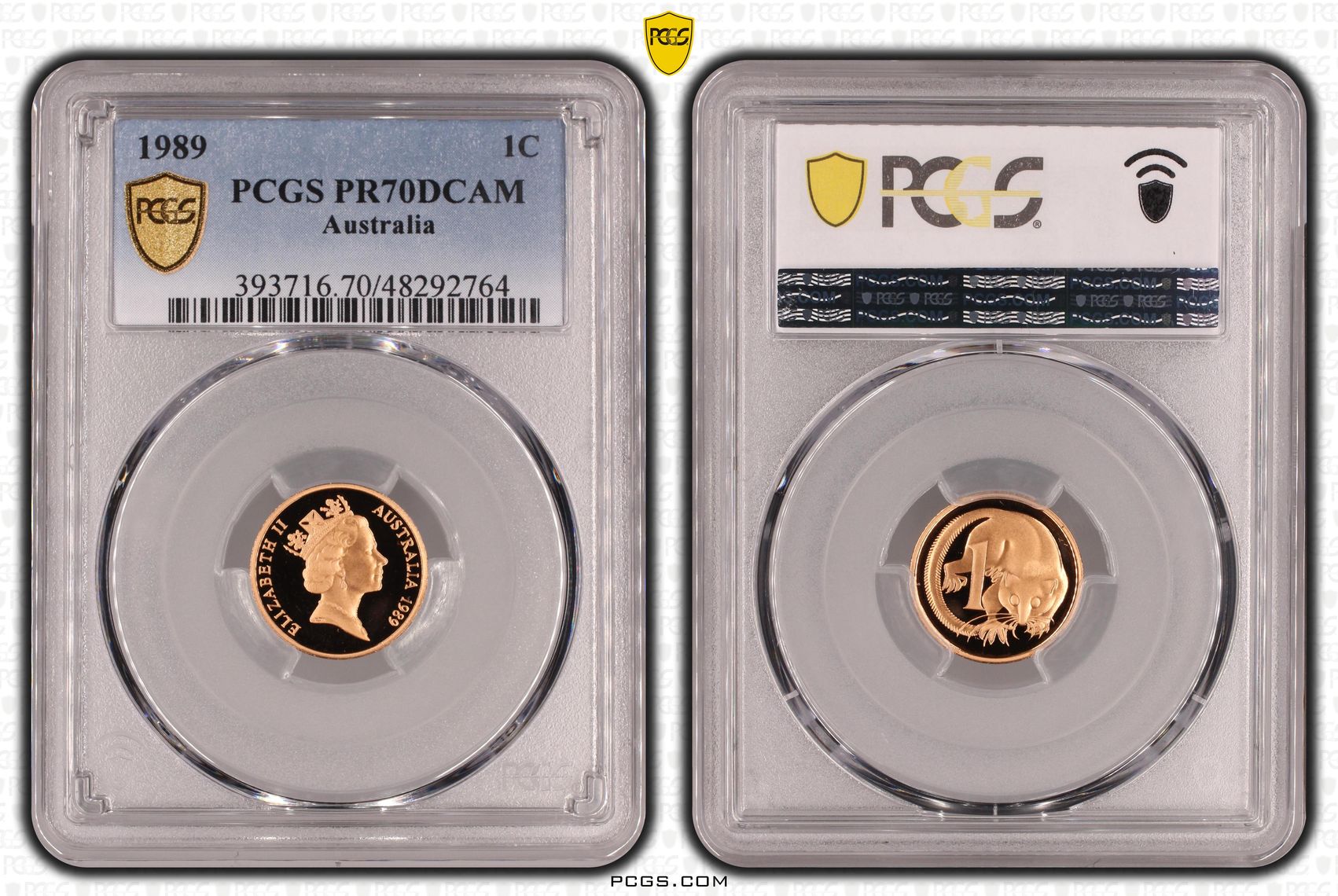 One Cent, 1989, Pcgs Pr70dcam
