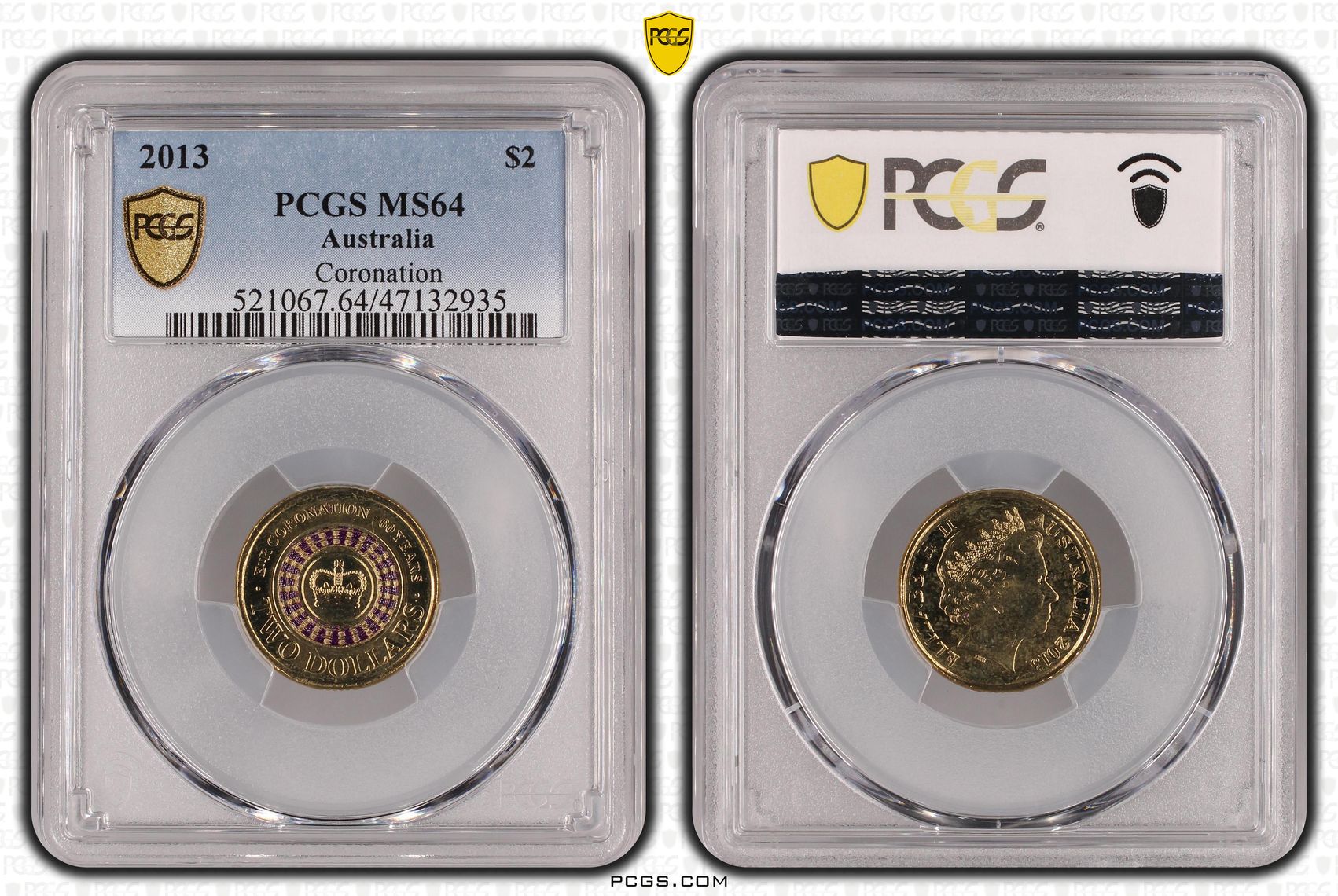 Coronation Colorized , Two Dollar, 2013, PCGS MS64