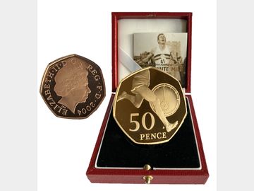 2004 ROGER BANISTER GOLD PROOF 50P