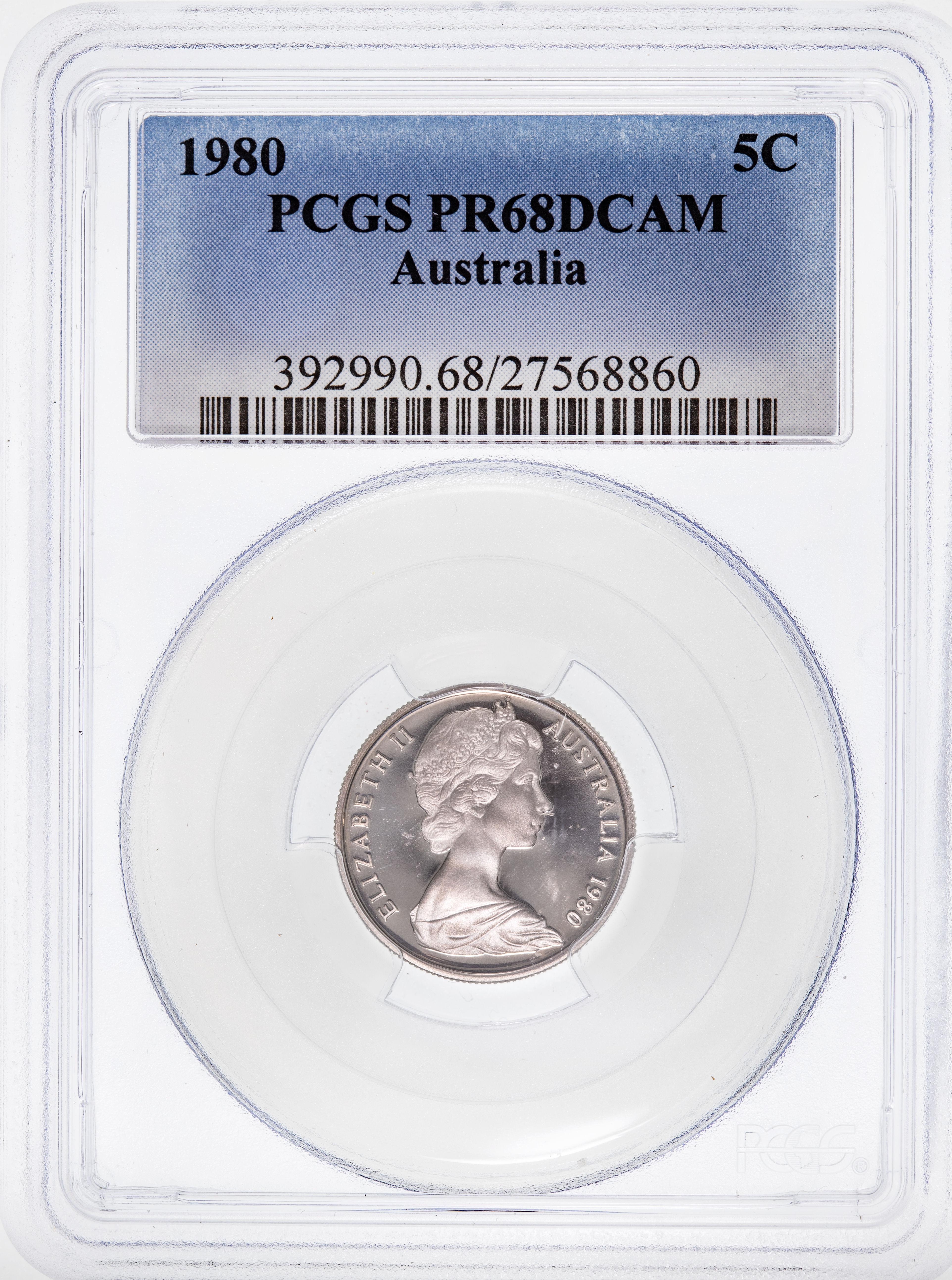 Five Cent, 1980, PCGS PR68DCAM