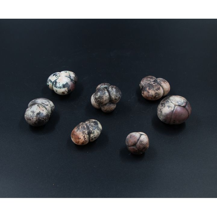 Len Castle - Seven stoneware pebbles