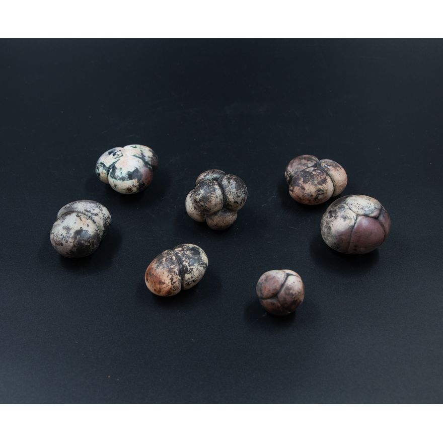 Len Castle - Seven stoneware pebbles
