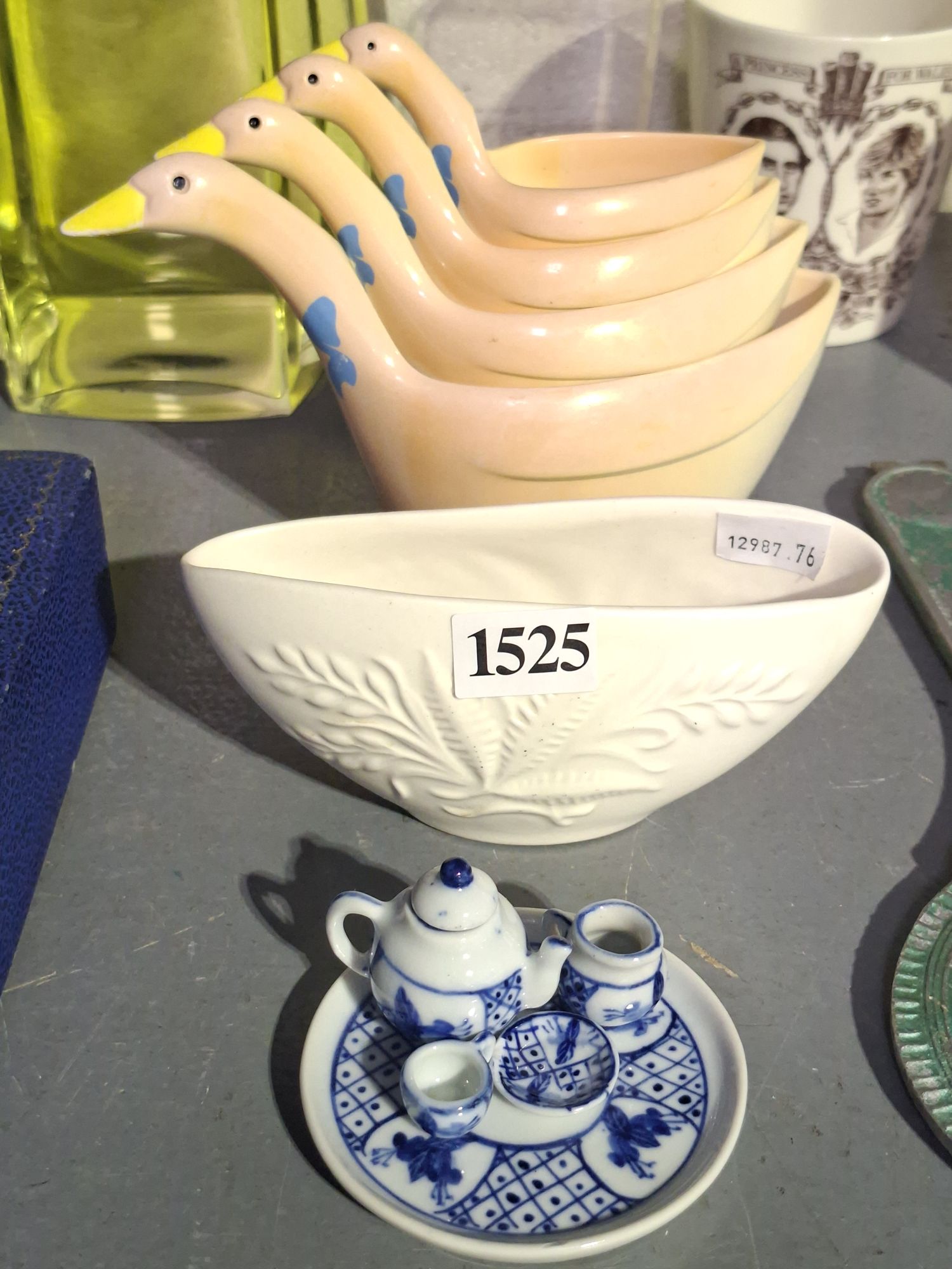 Miniature Teaset, Spode And Duck Cups