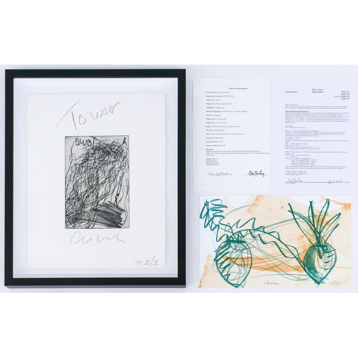 2pc Dale Chihuly Ikebana Lithograph and Etching
