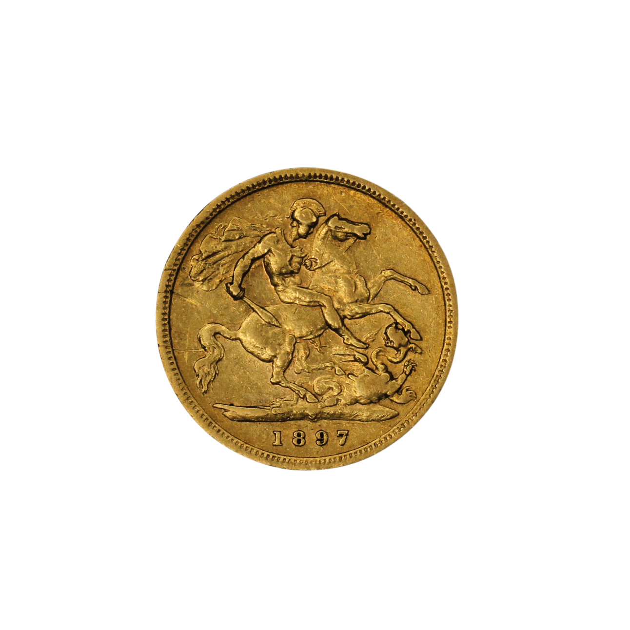 1206. · Victoria, Half Sovereign, 1897-S, VG