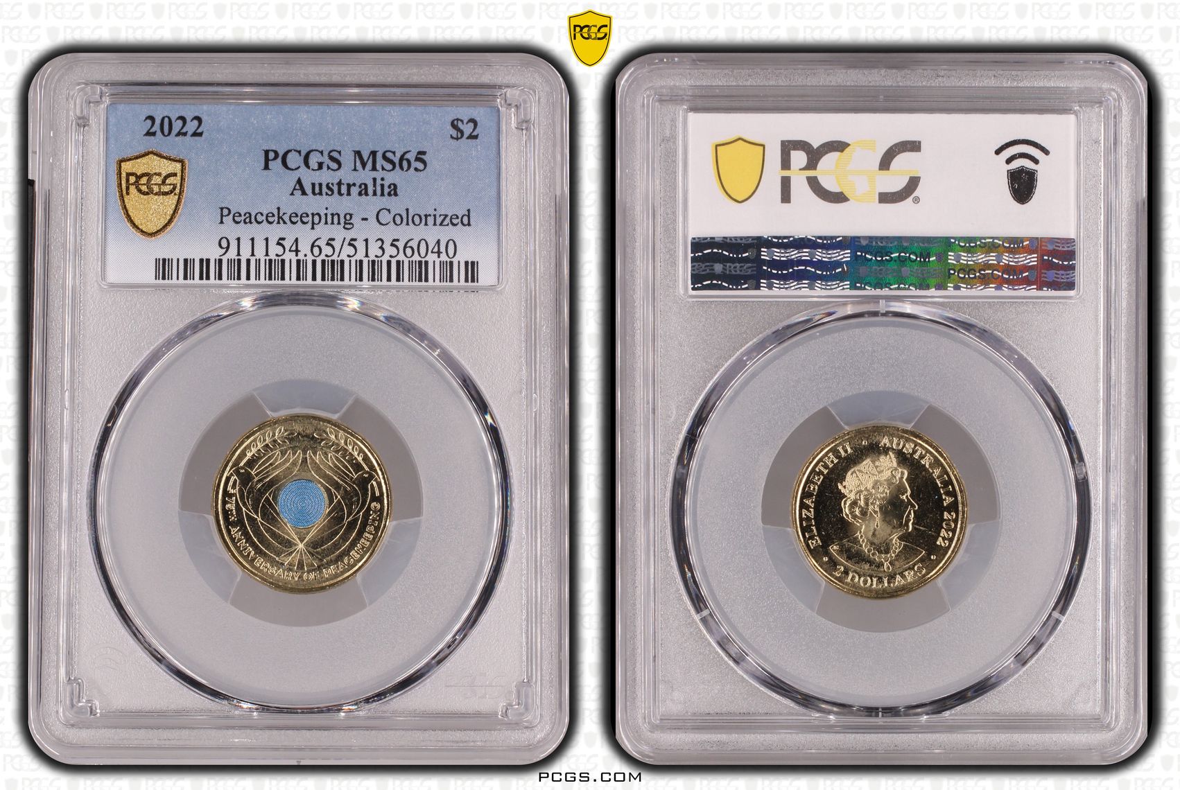 Peacekeeping - Colorized, Two Dollar, 2022, PCGS MS65